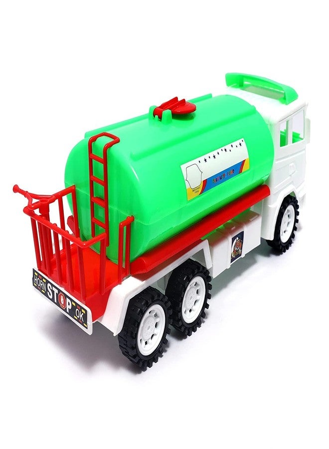 SHANVI Toys Construction Vehicles for Kids Pretend Play Toy Trucks Push and Go Run Fast Mixer Tanker Toy for Kids, Boys, Girls, Children Friction Powered Toy (Oil Tanker-R01) - Image 3